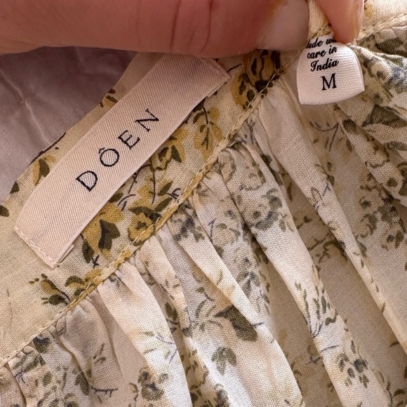 Doen Light Yellow Floral Midi Skirt - Picture 4 of 6